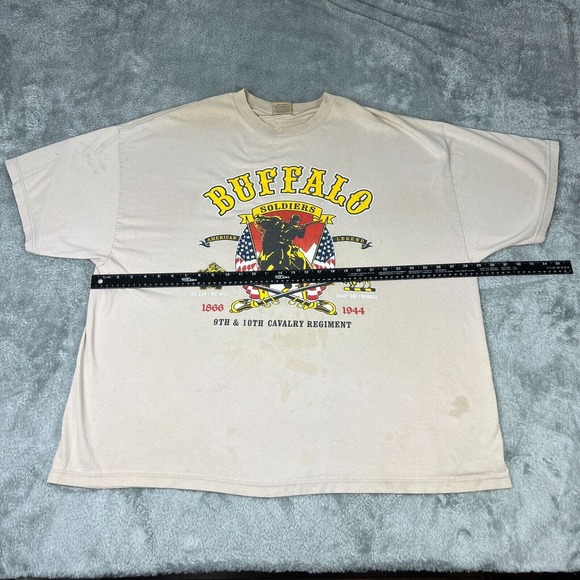 Buffalo Soldiers Shirt Mens 4XL Brown 1866 9th 10th 24th 25th Cavalry Flaw - Picture 7 of 10
